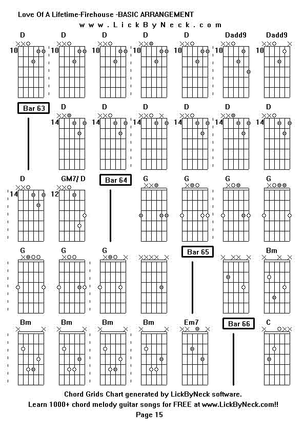 Chord Grids Chart of chord melody fingerstyle guitar song-Love Of A Lifetime-Firehouse -BASIC ARRANGEMENT,generated by LickByNeck software.